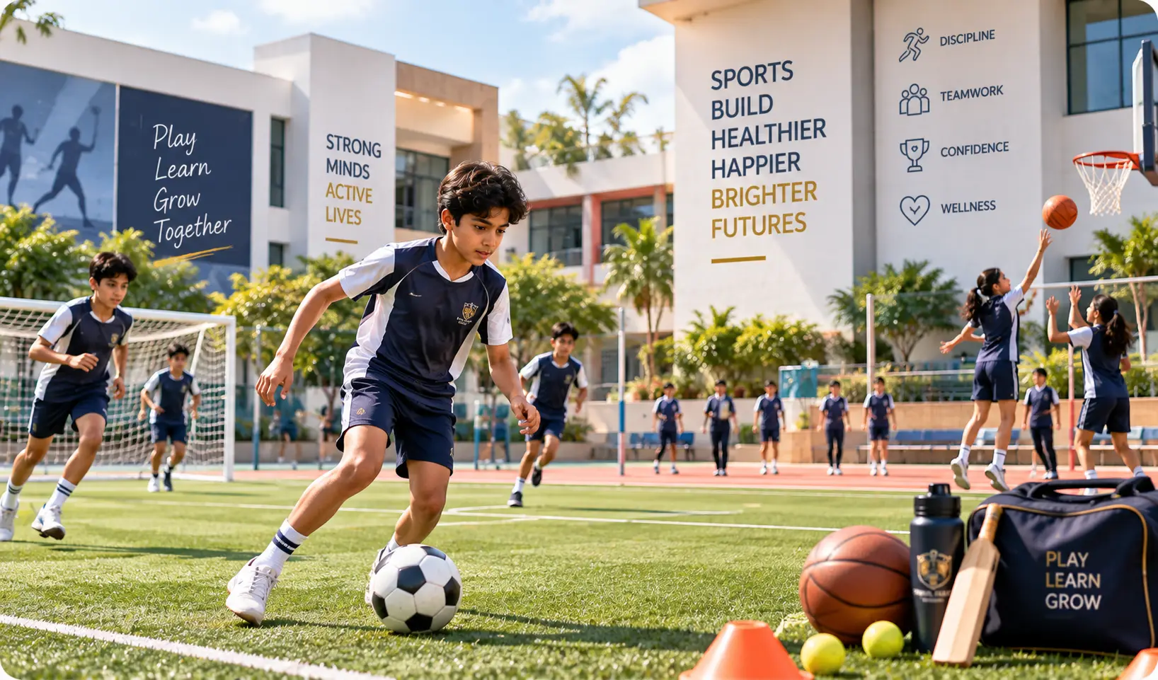 Students participating in sports at Unity Safa Academy
